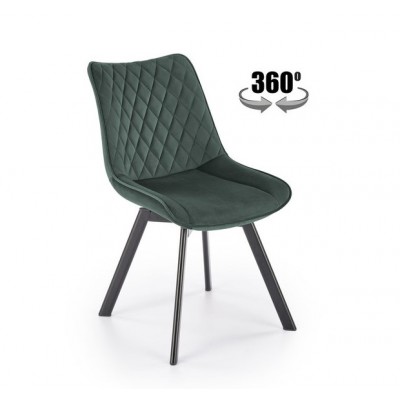 Стул HALMAR K520 темно-зеленый/черный, поворотный